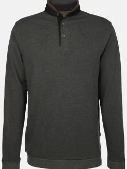 Herren Stehkragenshirt mit Knopfleiste