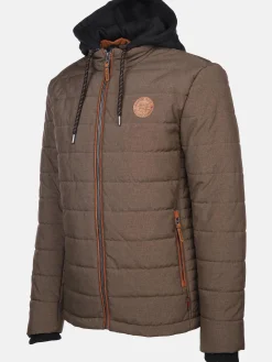 Herren Steppjacke mit abnehmbarer Kapuze