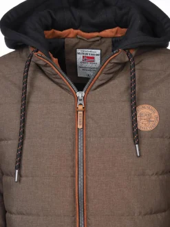 Herren Steppjacke mit abnehmbarer Kapuze