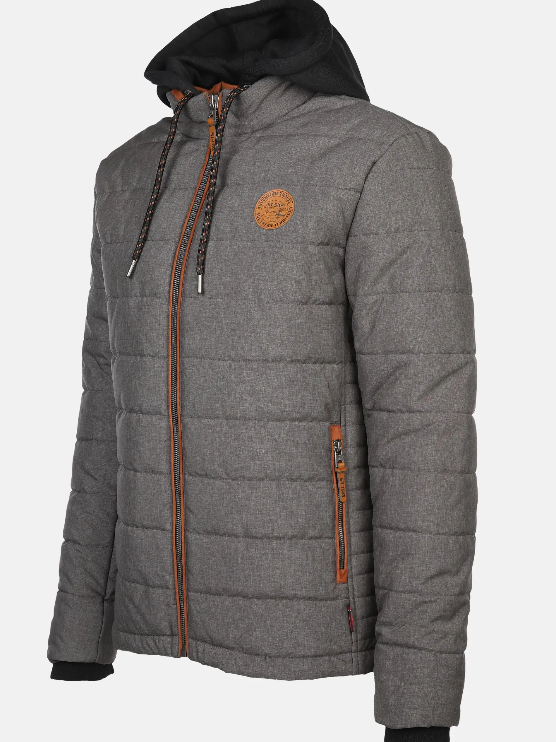 Herren Steppjacke mit abnehmbarer Kapuze
