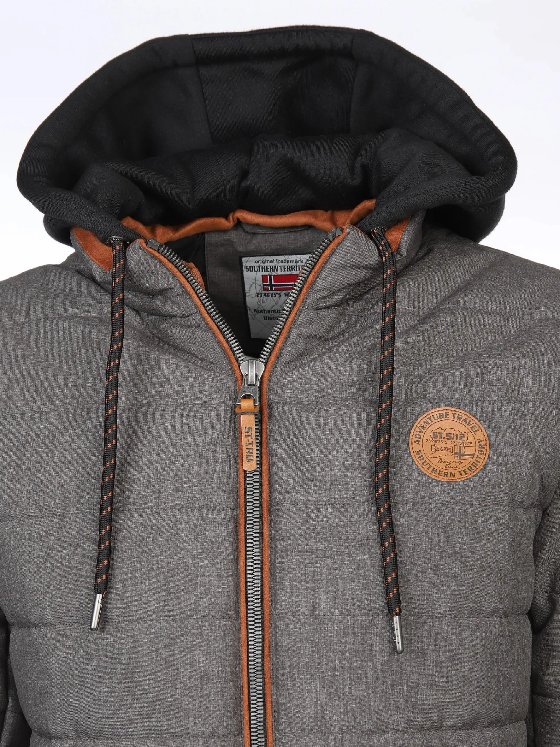 Herren Steppjacke mit abnehmbarer Kapuze