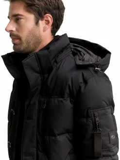 Herren Steppjacke mit Kapuze