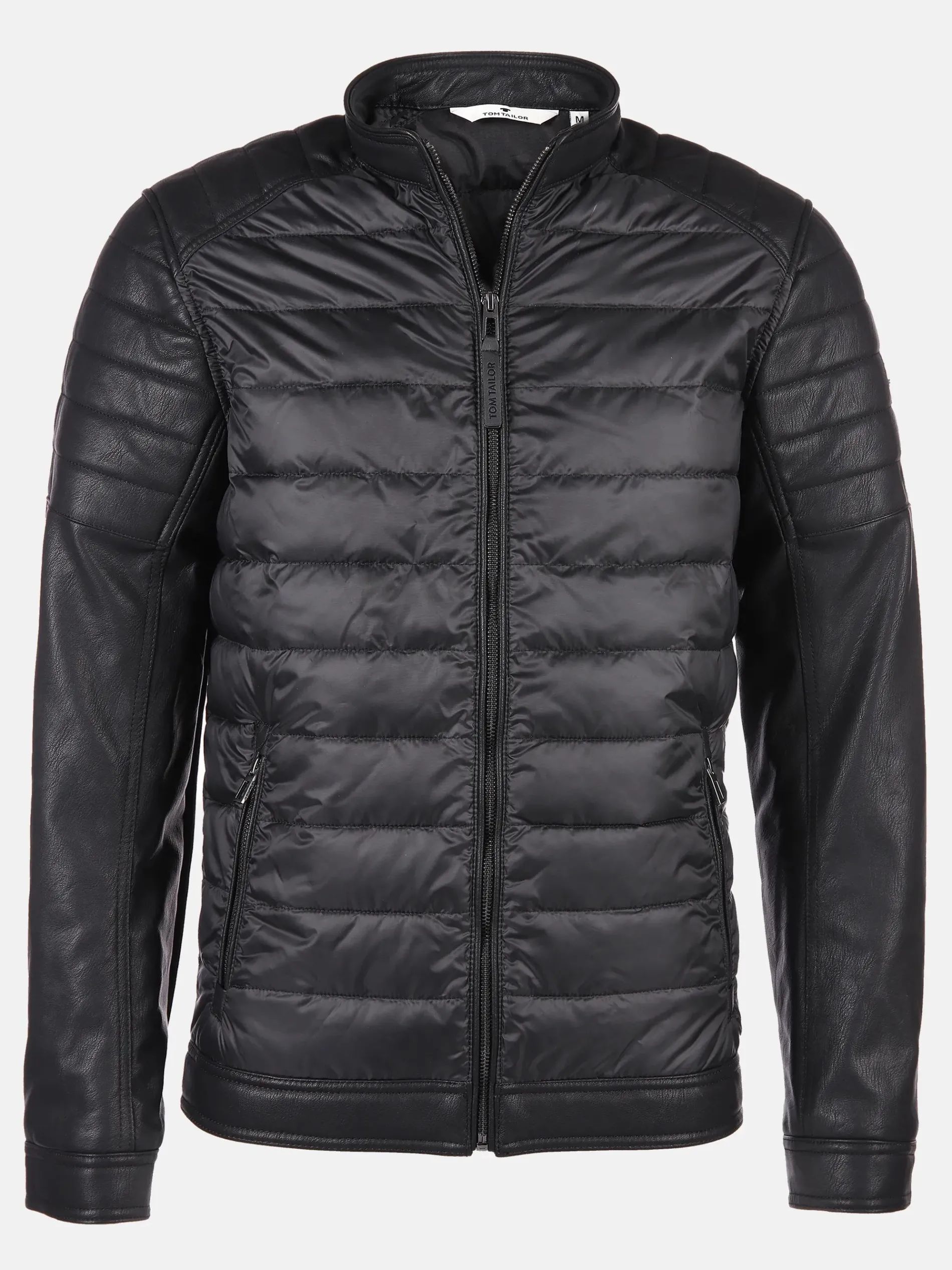 Herren Steppjacke mit Kunstleder