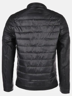 Herren Steppjacke mit Kunstleder