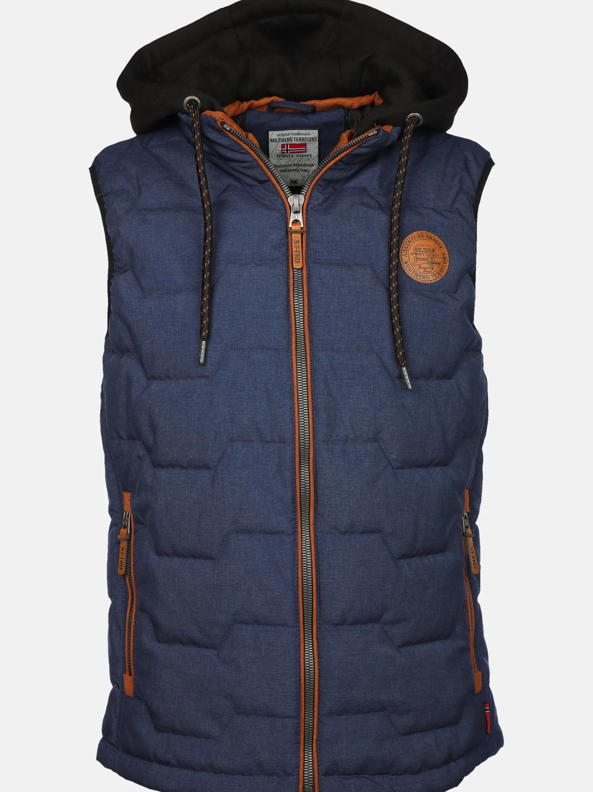 Herren Steppweste 2in1 mit Kapuze