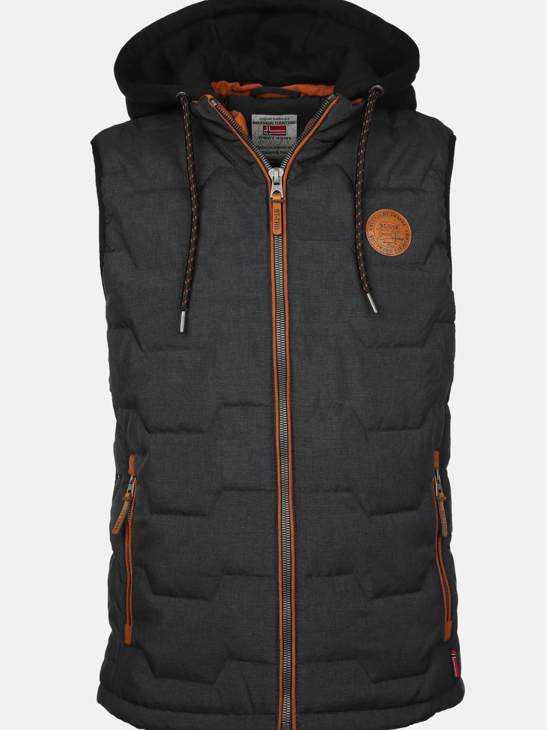 Herren Steppweste 2in1 mit Kapuze