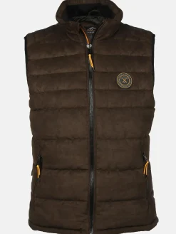 Herren Steppweste in Velour Optik