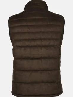 Herren Steppweste in Velour Optik