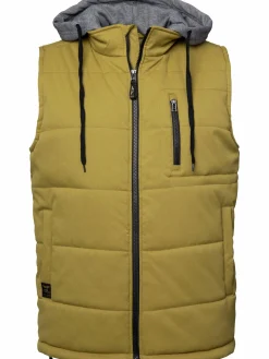 Herren Steppweste mit Kapuze