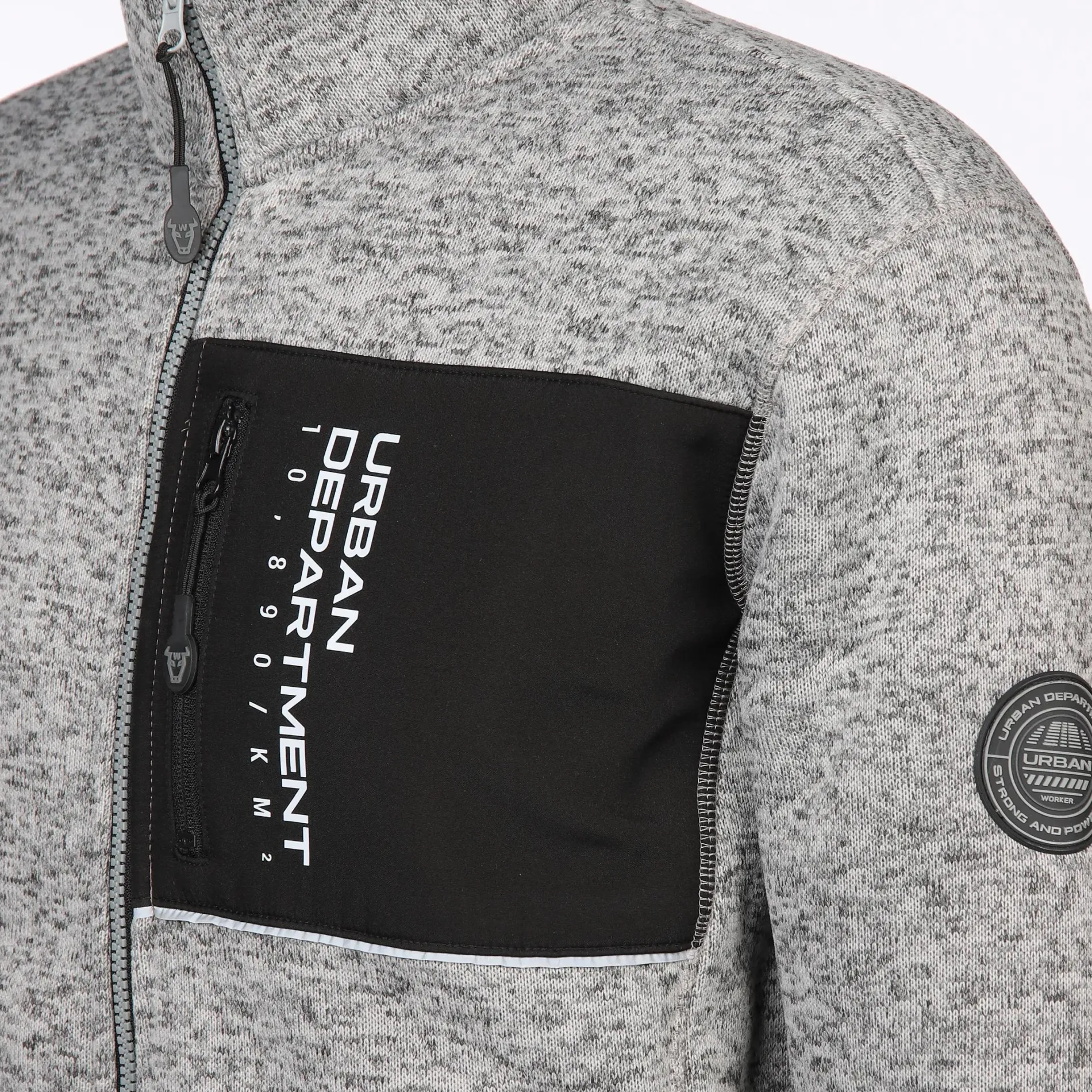 Herren Strickfleece Arbeitsjacke