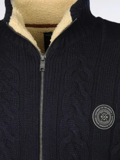 Herren Strickjacke, warm wattiert