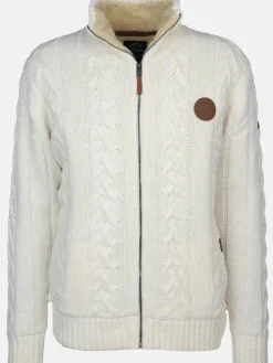 Herren Strickjacke wattiert im Norwegermuster