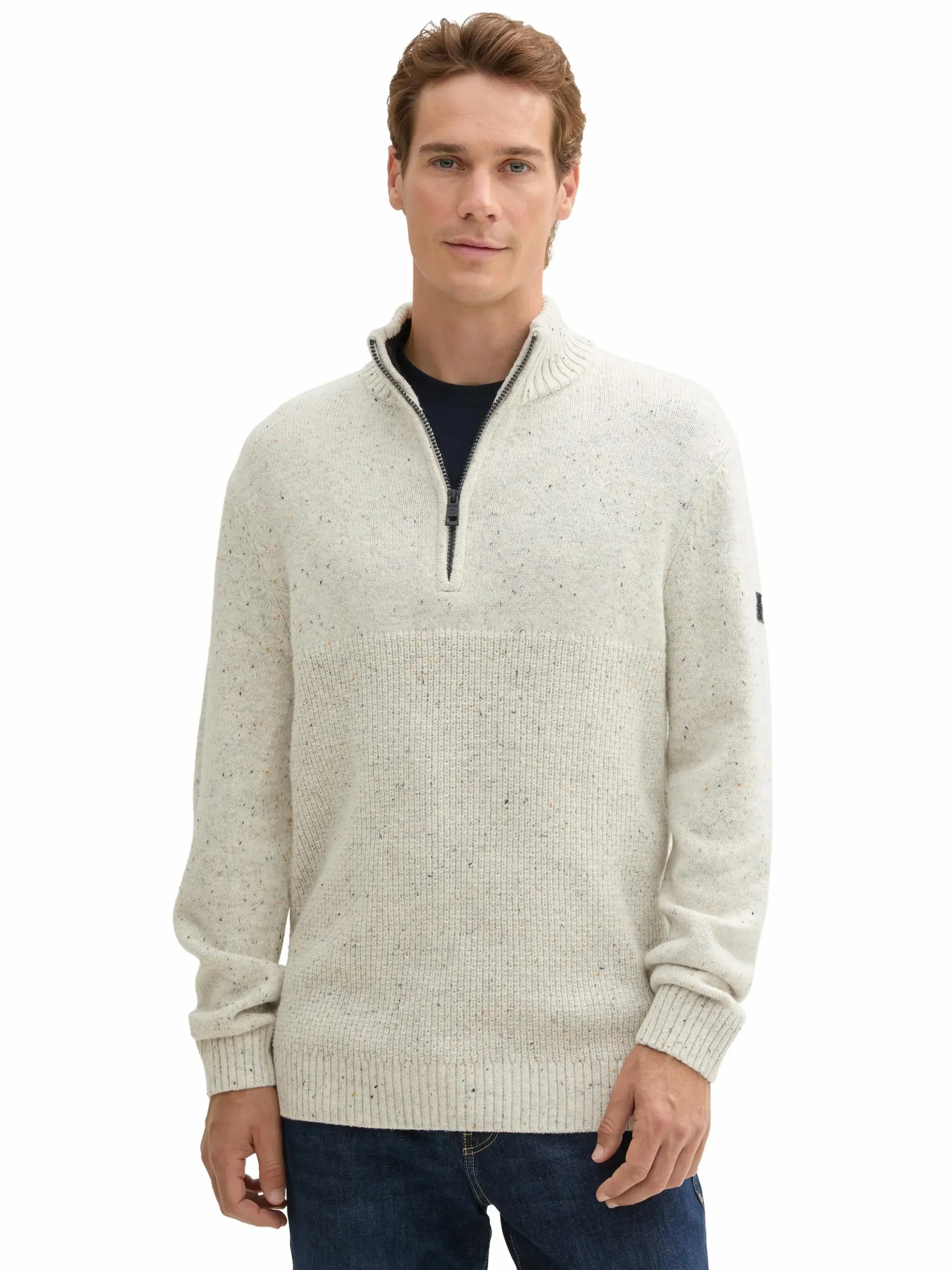 Herren Stricktroyer in melierter Optik