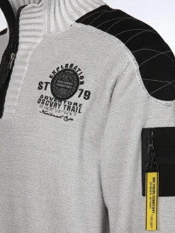 Herren Stricktroyer mit Stickerei