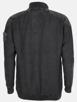 Herren Stricktroyer mit Stickerei-Applikation