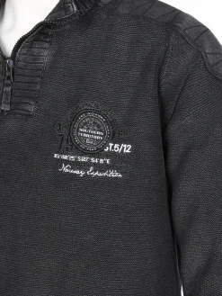 Herren Stricktroyer mit Stickerei-Applikation