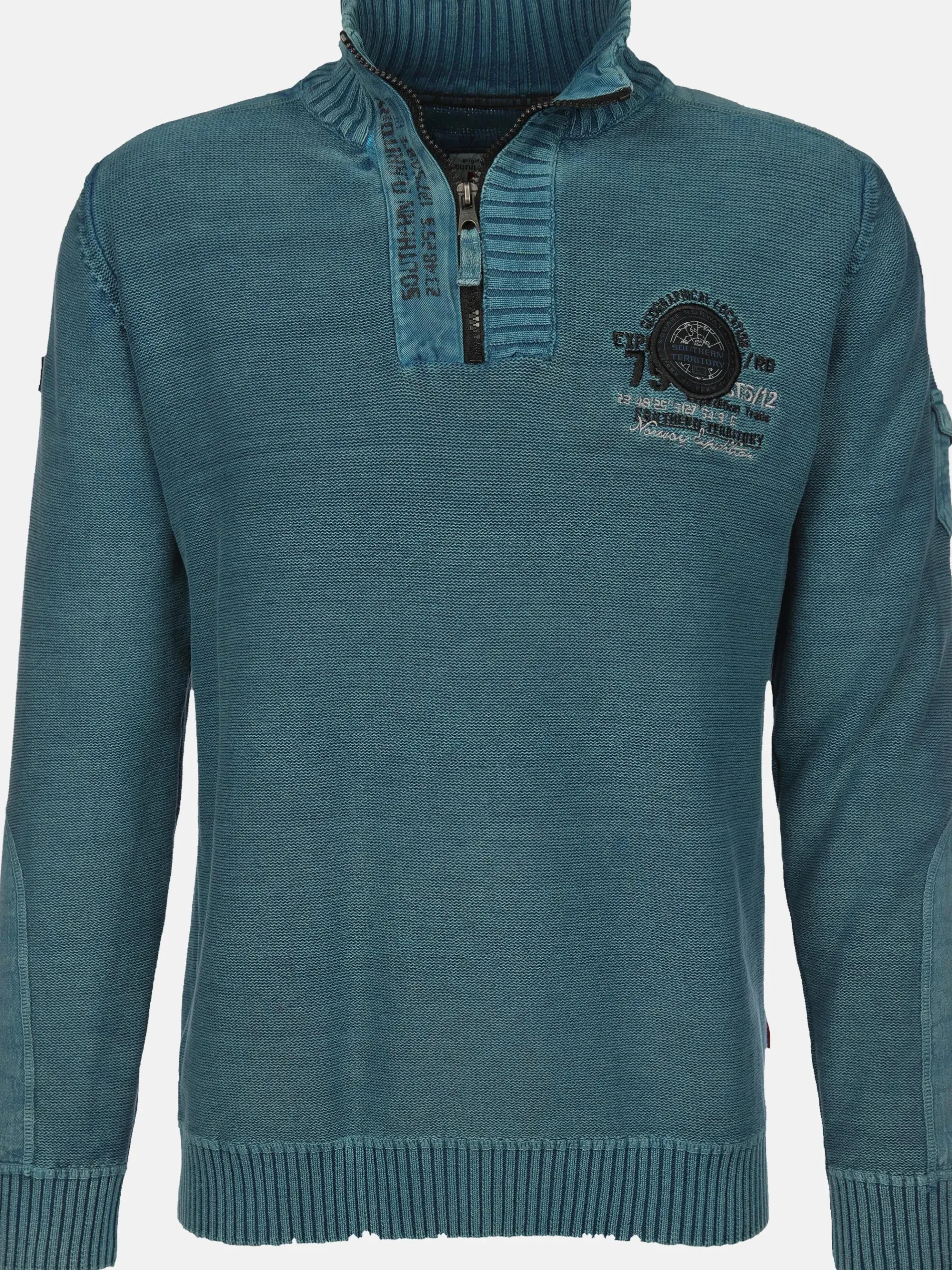 Herren Stricktroyer mit Stickerei-Applikation