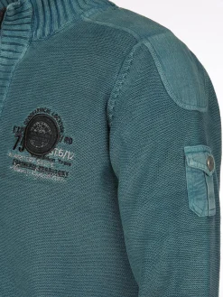 Herren Stricktroyer mit Stickerei-Applikation