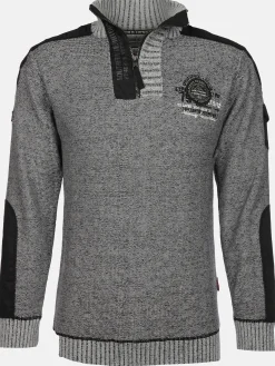 Herren Stricktroyer mit Stickerei-Applikation