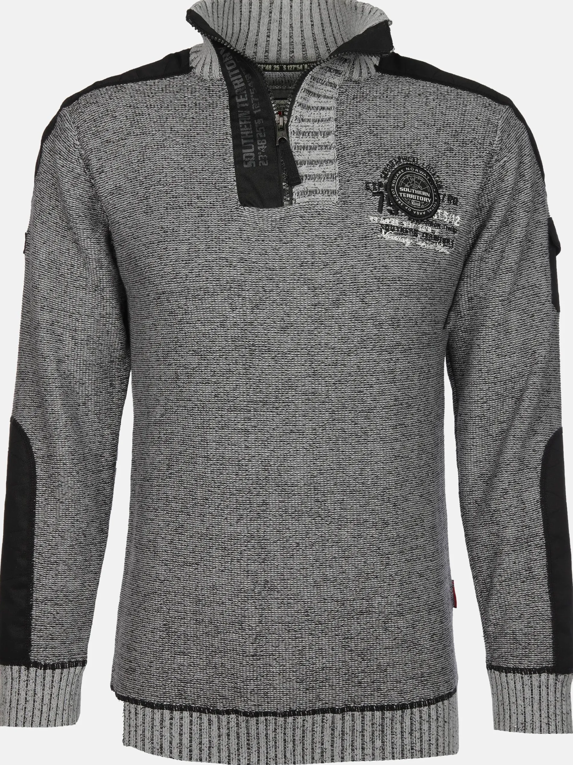 Herren Stricktroyer mit Stickerei-Applikation