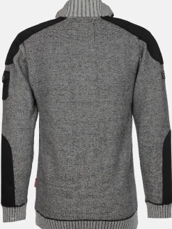 Herren Stricktroyer mit Stickerei-Applikation