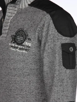 Herren Stricktroyer mit Stickerei-Applikation