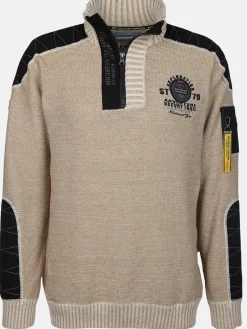 Herren Stricktroyer mit Stickerei