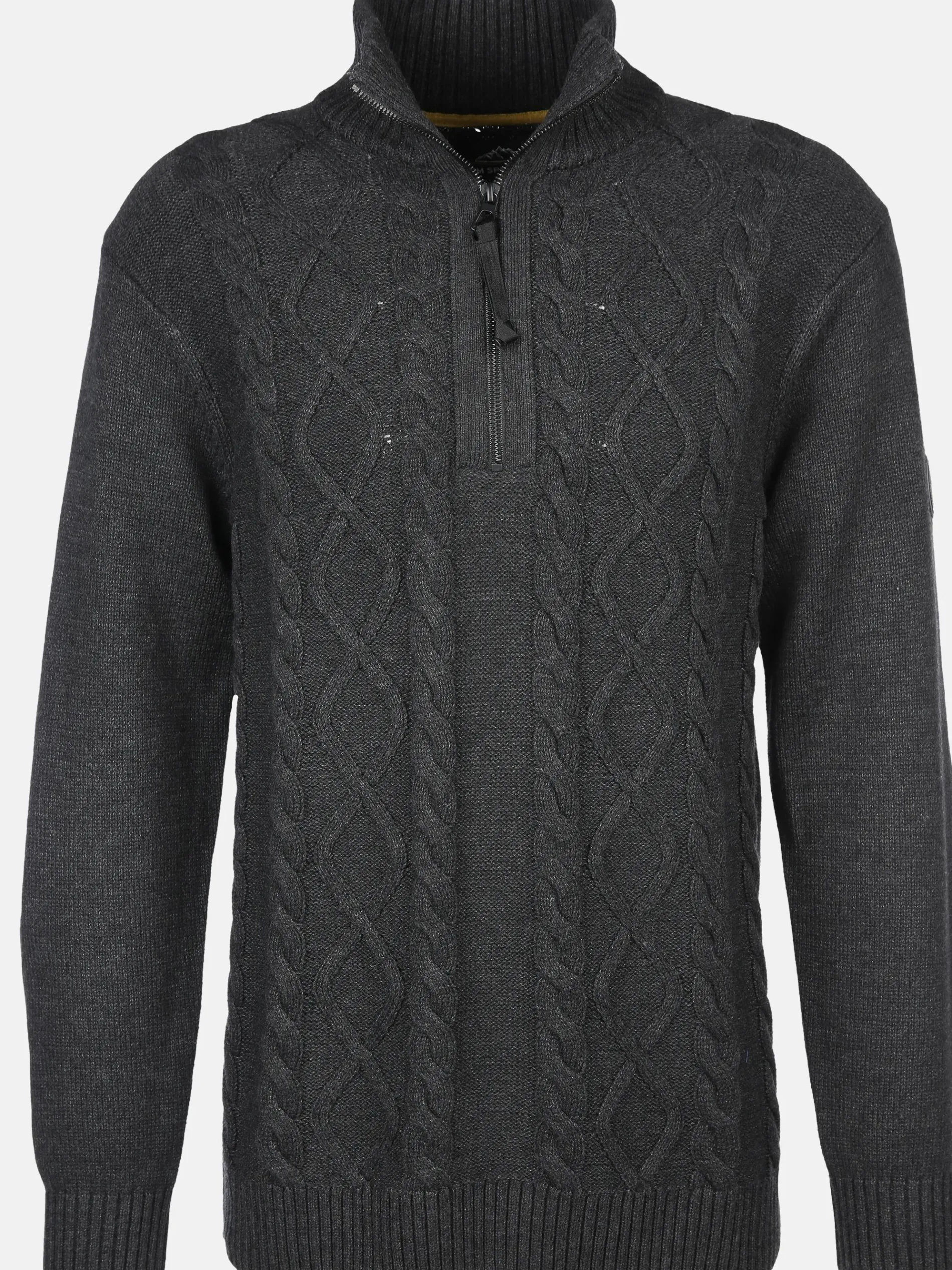 Herren Stricktroyer mit Zopfmuster