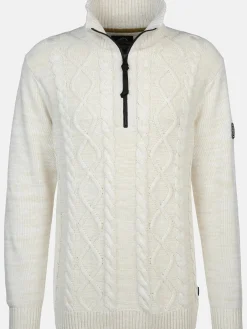 Herren Stricktroyer mit Zopfmuster