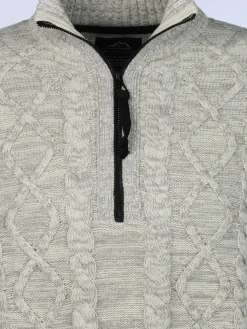 Herren Stricktroyer mit Zopfmuster