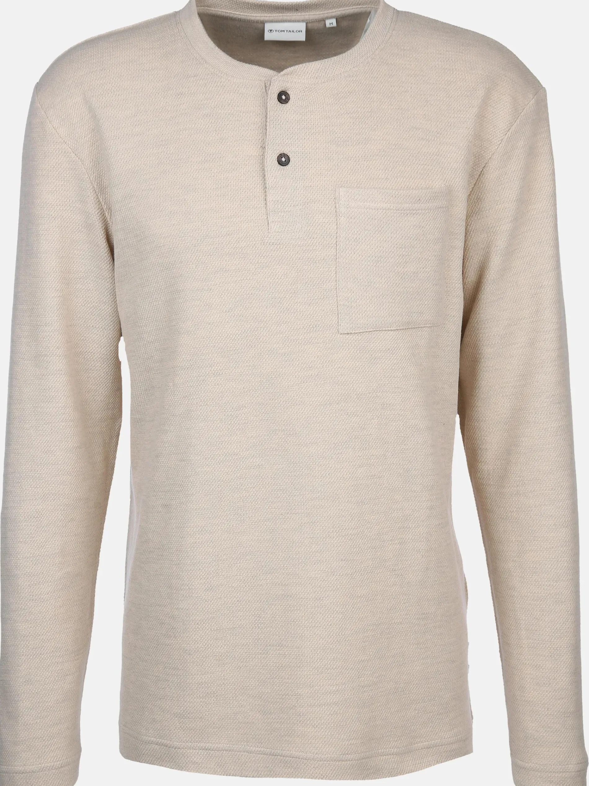 Herren Struktur Henleyshirt