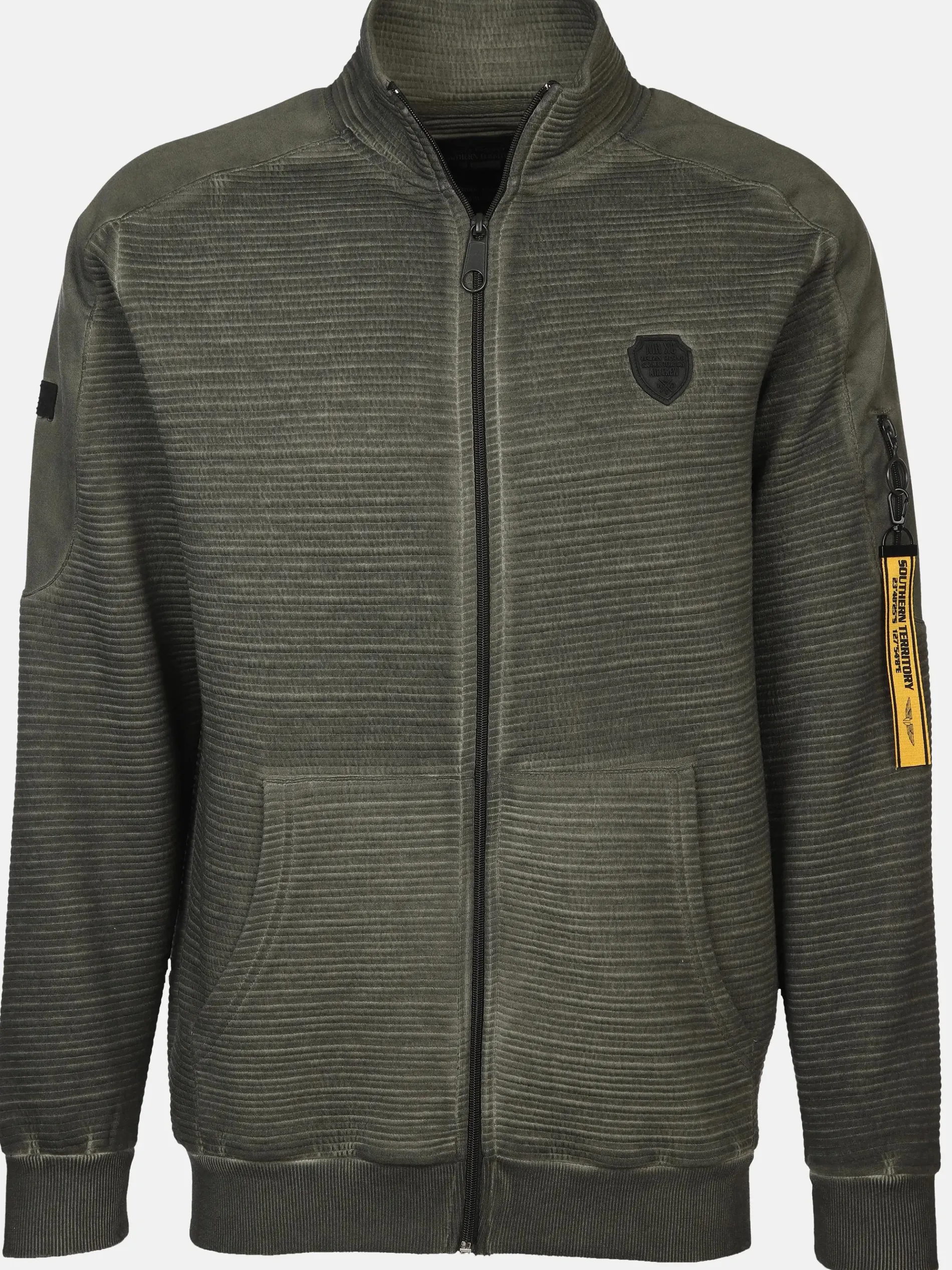 Herren Sweatjacke in verwaschener Optik