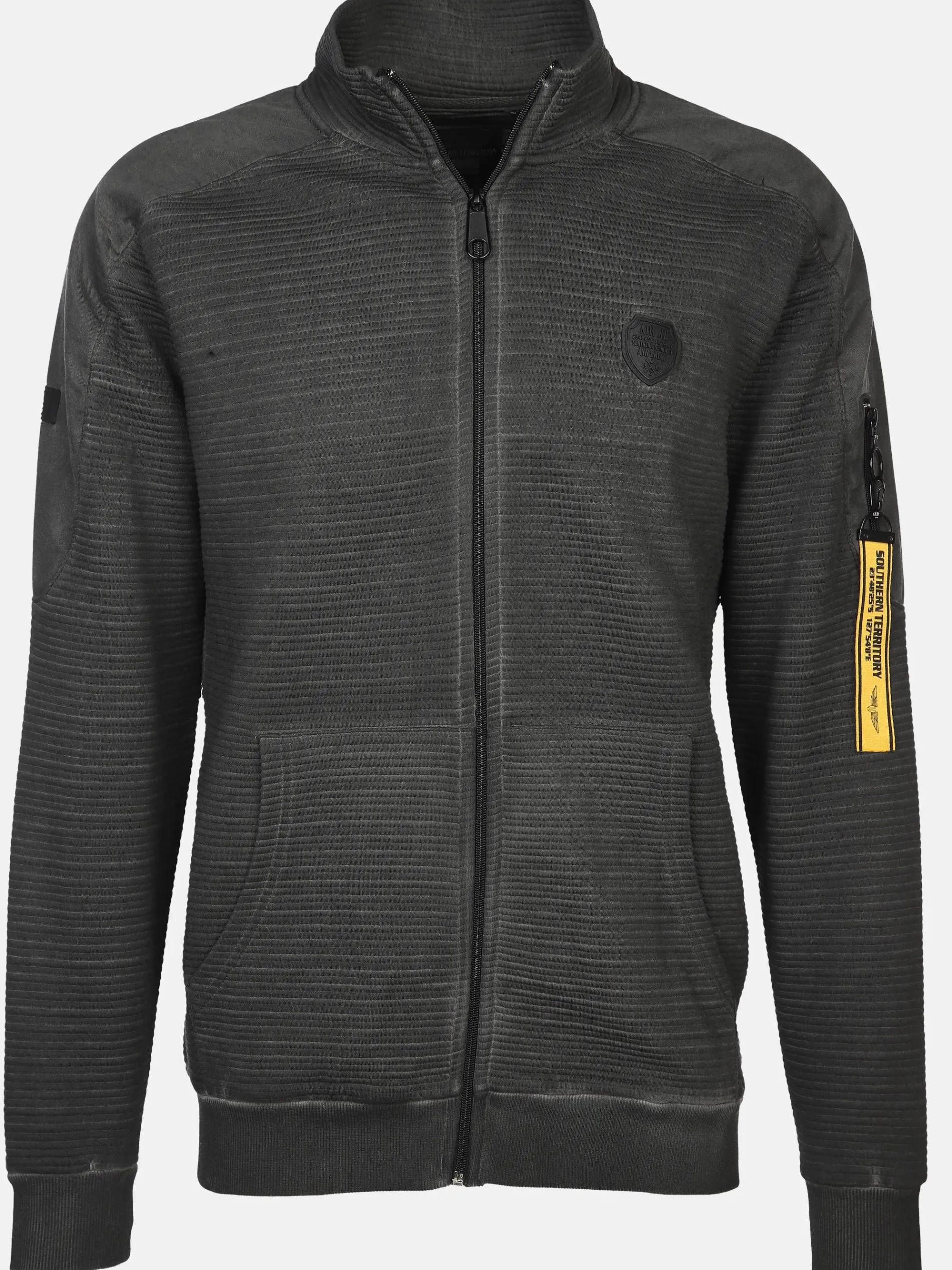 Herren Sweatjacke in verwaschener Optik