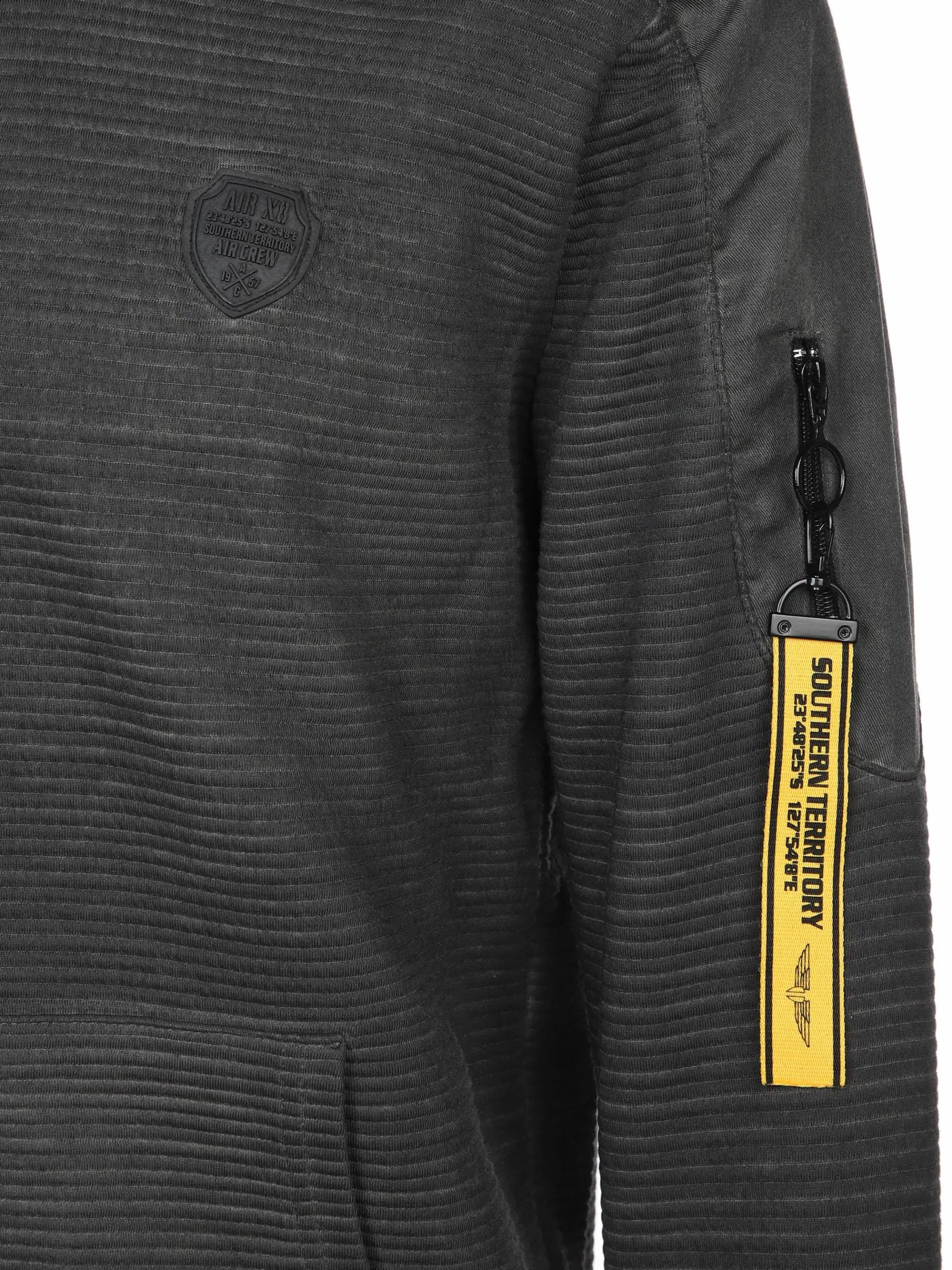 Herren Sweatjacke in verwaschener Optik