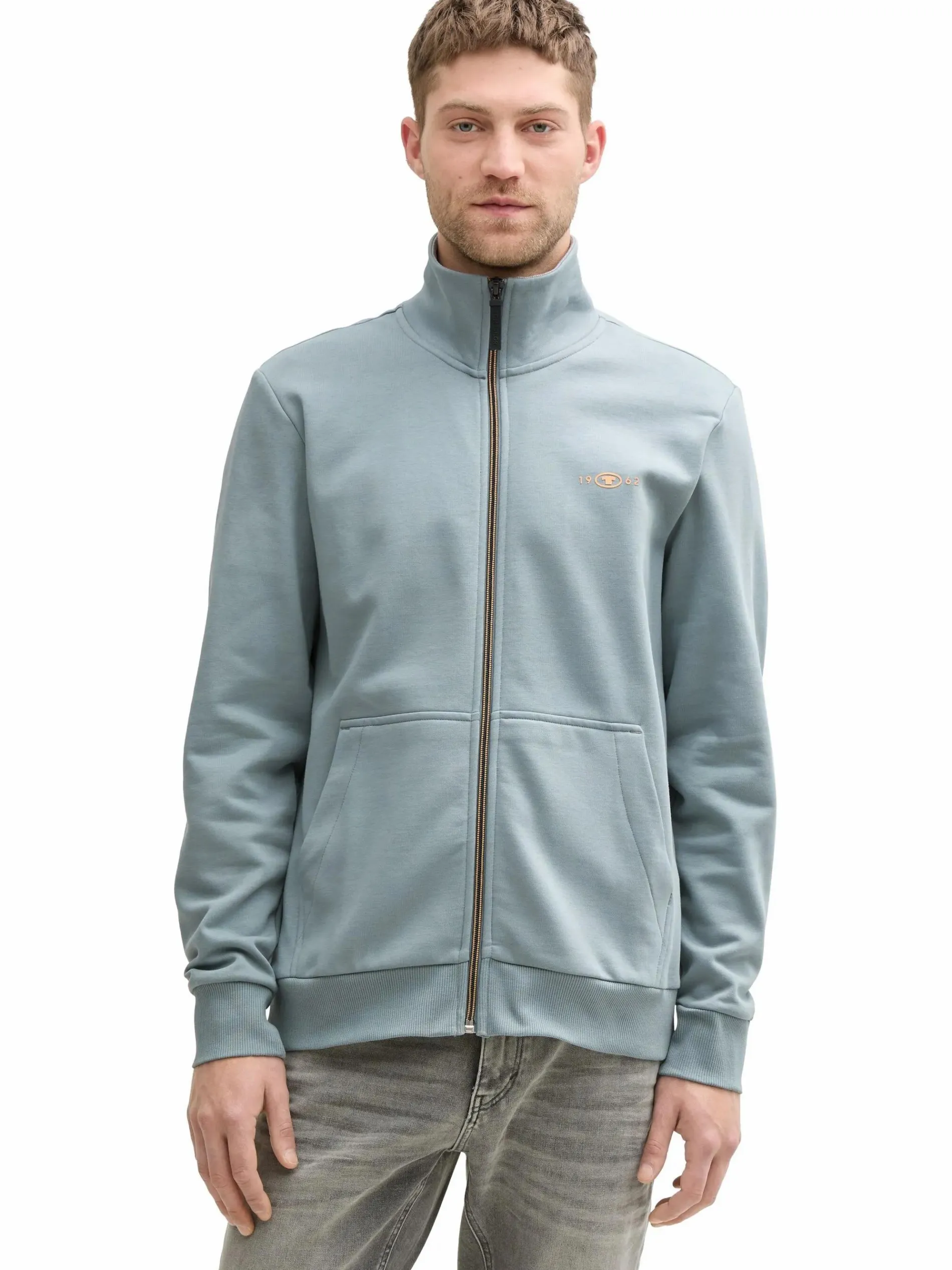 Herren Sweatjacke mit Stehkragen