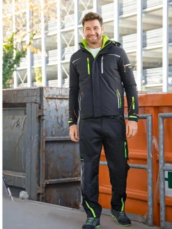 Herren Thermo Arbeitsjacke mit Neondetails