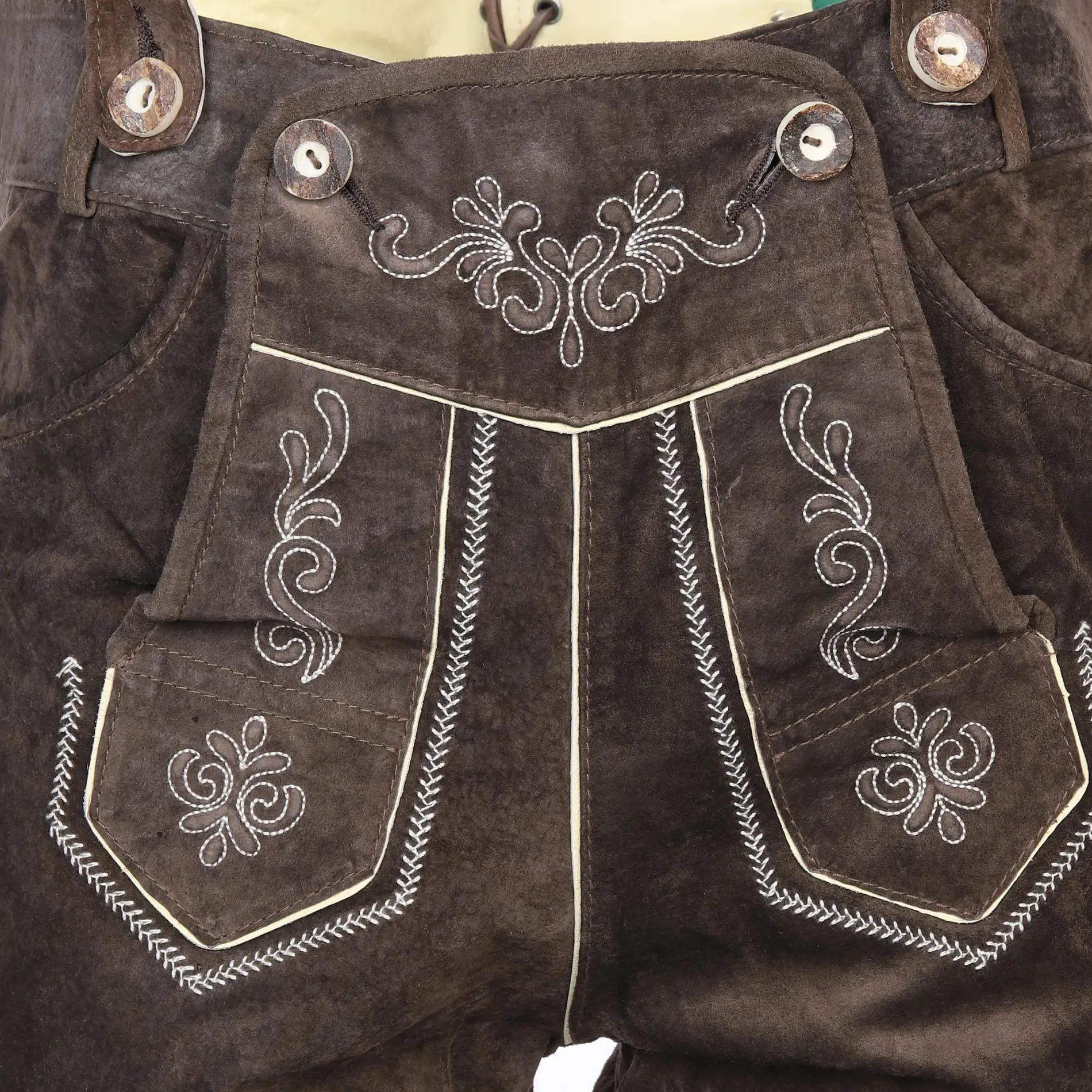 Herren Trachtenhose 3/4 lang in Echtleder