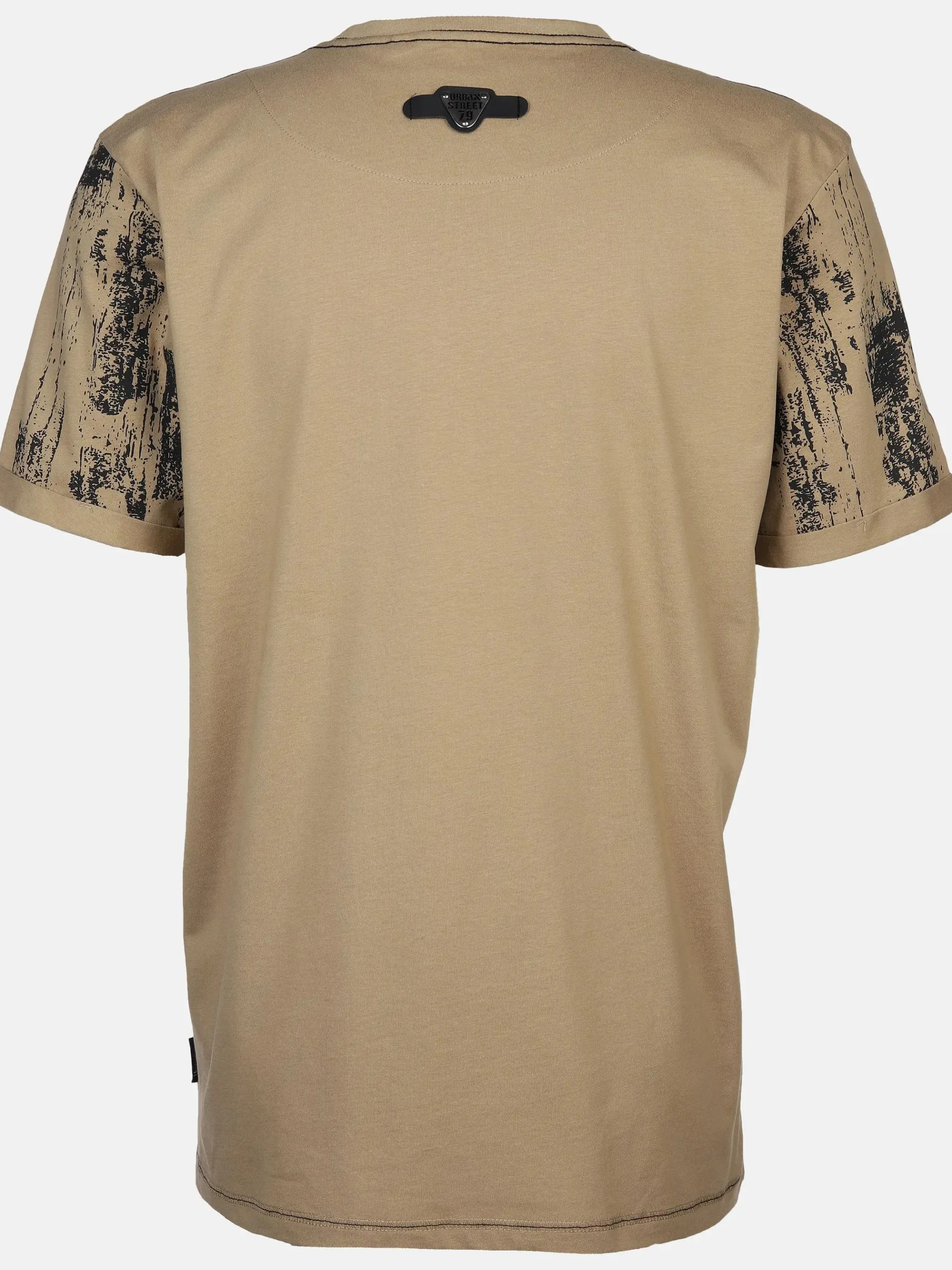 Herren T-Shirt mit Alloverprint und Stickerei