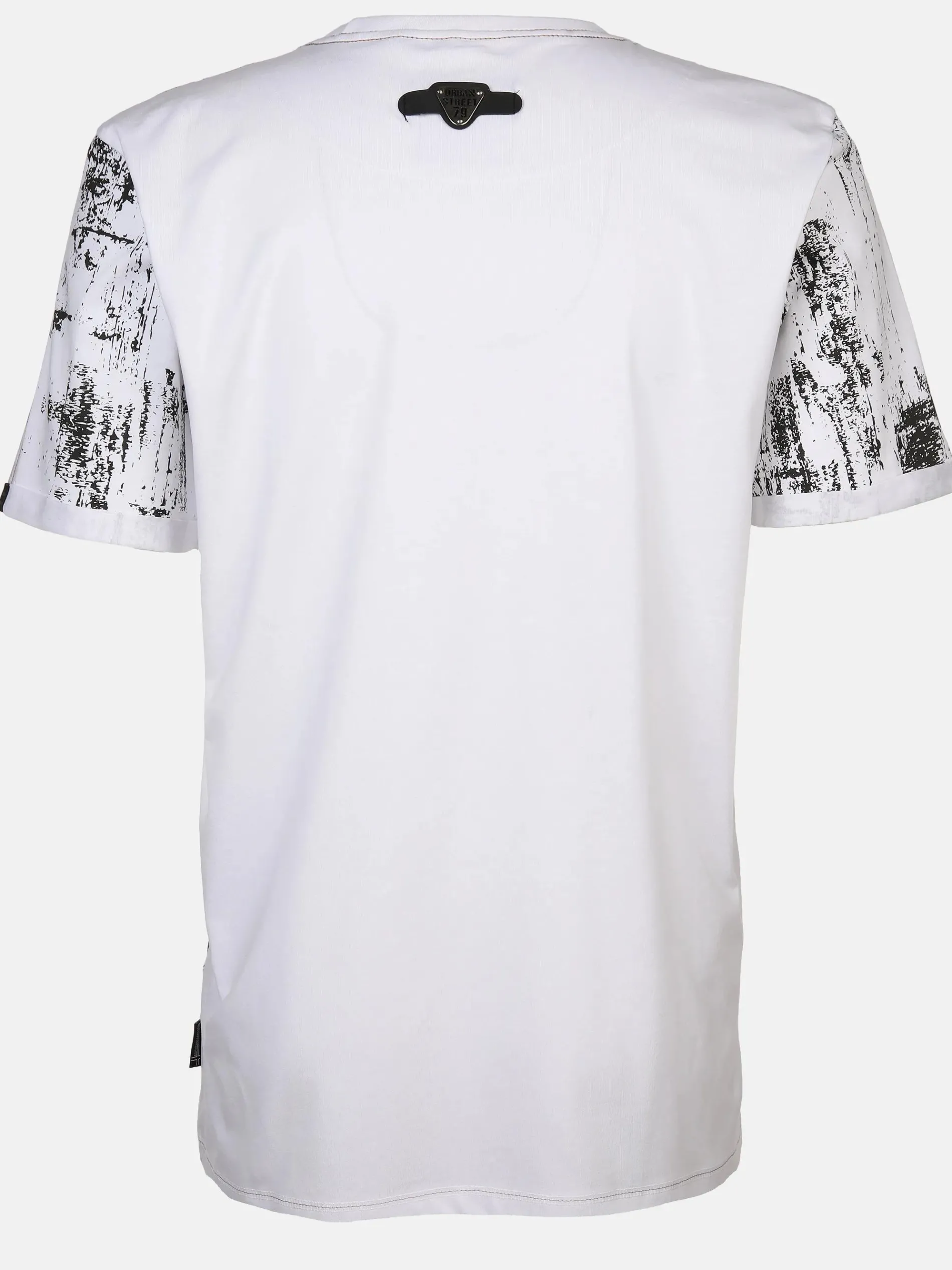 Herren T-Shirt mit Alloverprint und Stickerei