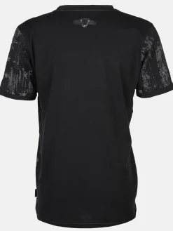 Herren T-Shirt mit Alloverprint und Stickerei