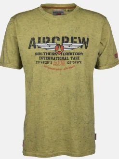 Herren T-Shirt mit Print in Used Optik