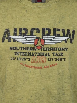 Herren T-Shirt mit Print in Used Optik