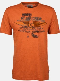 Herren T-Shirt mit Print in Used Optik