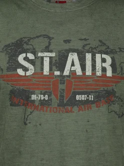 Herren T-Shirt mit Print in Used Optik