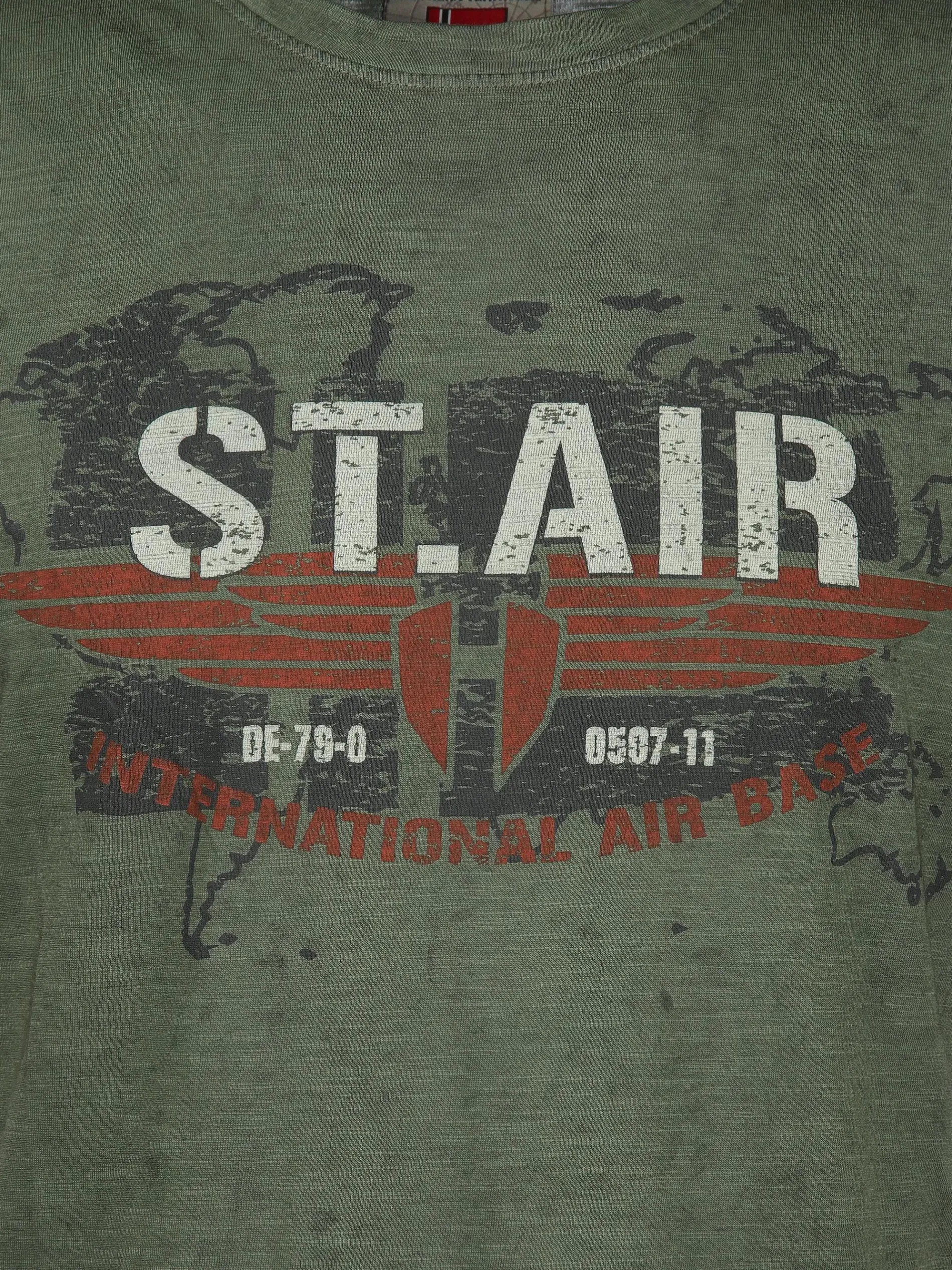 Herren T-Shirt mit Print in Used Optik