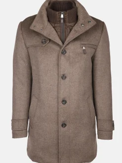 Herren Wollmantel im 2in1 Look