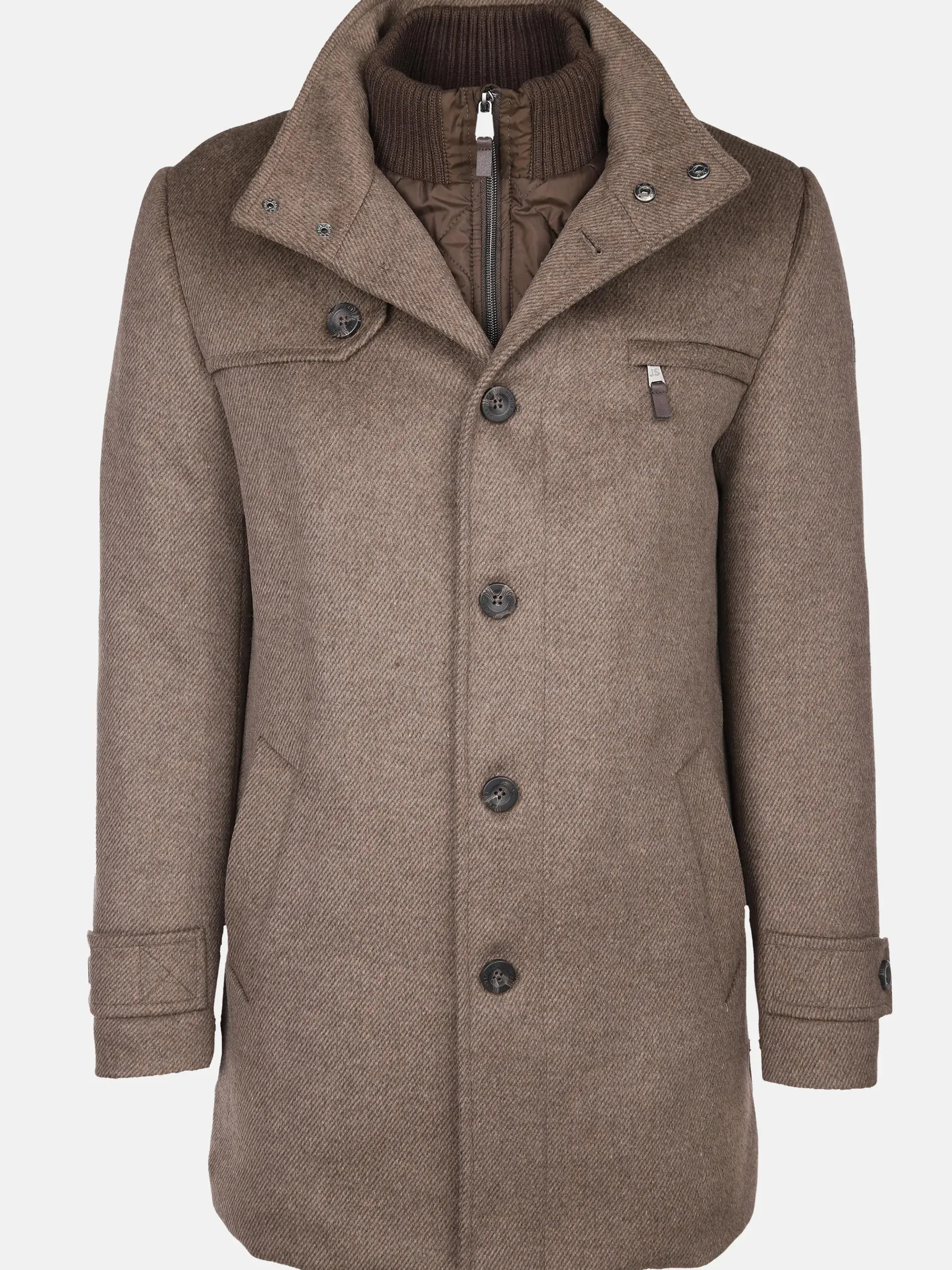 Herren Wollmantel im 2in1 Look