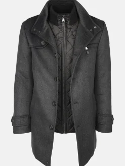 Herren Wollmantel im 2in1 Look