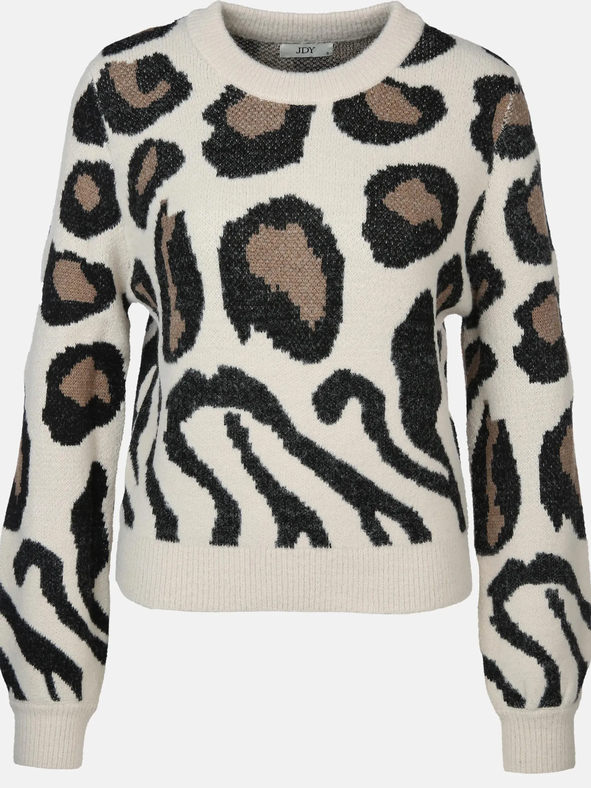 Jacquline JDYLORRAINE ANIMAL L/ Pullover mit abstraktem Leoprint