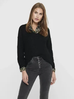 Jacquline JDYNEW MEGAN L/S PULLOV Strickpullover mit V-Ausschnitt